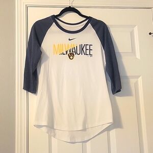 Nike Milwaukee Brewers 3/4 Sleeve Tee